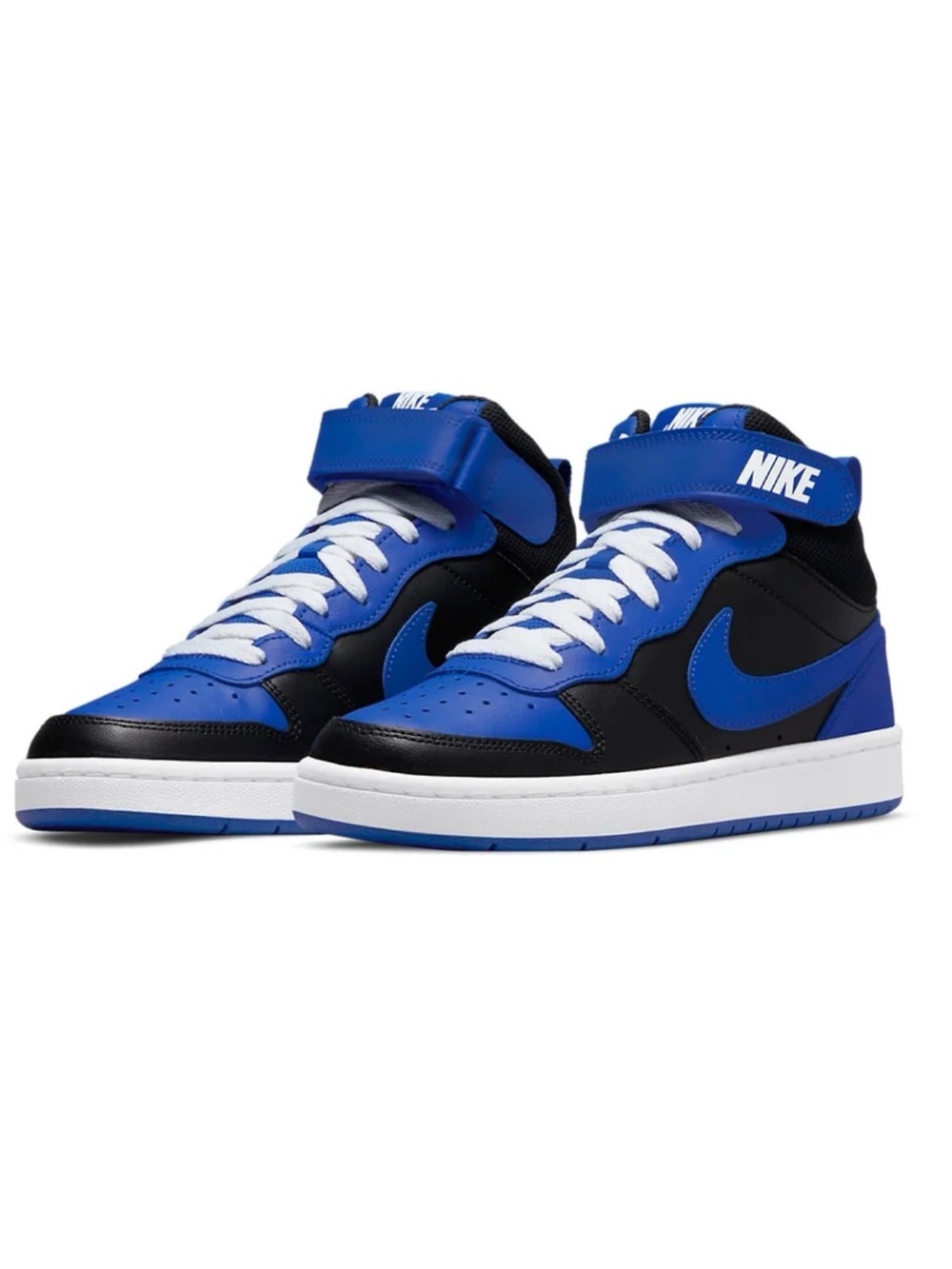 Nike Mid-Top Sneakers in Black and Royal Blue
